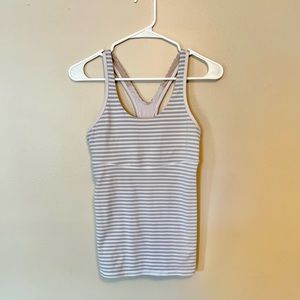 Striped Lululemon Athletic Tank, Size 6